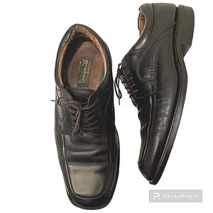 Tinsmith Casual Dress Shoes Formal Black sleek Oxford Bottom Stitching Boat wear